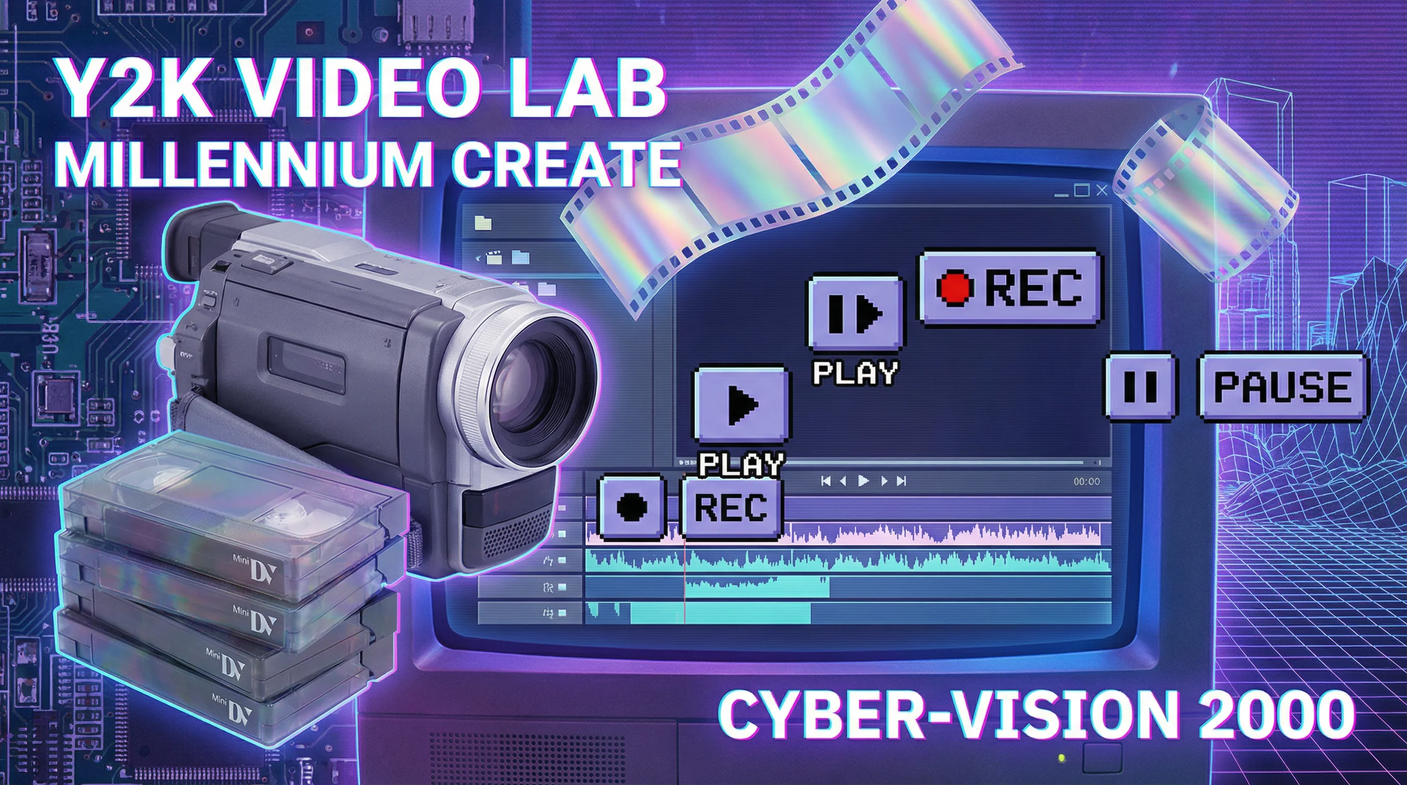 17c 小蓝视频千禧短视频社区 DV摄像机与胶片